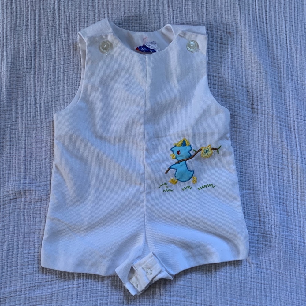 Vintage embroidered overalls